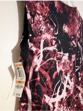 Alfani Red and Black Abstract Print Top